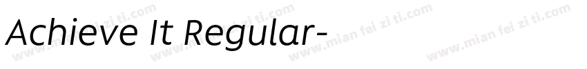 Achieve It Regular字体转换